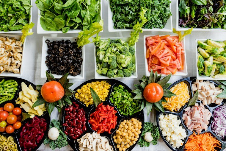 Colorful berries and smoothie ingredients